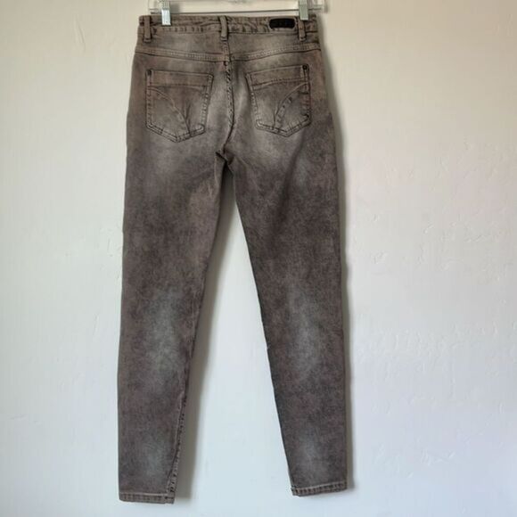 Maryley Patchwork Skinny Jeans Gray Made in Italy Size 27 NWT - Picture 3 of 4